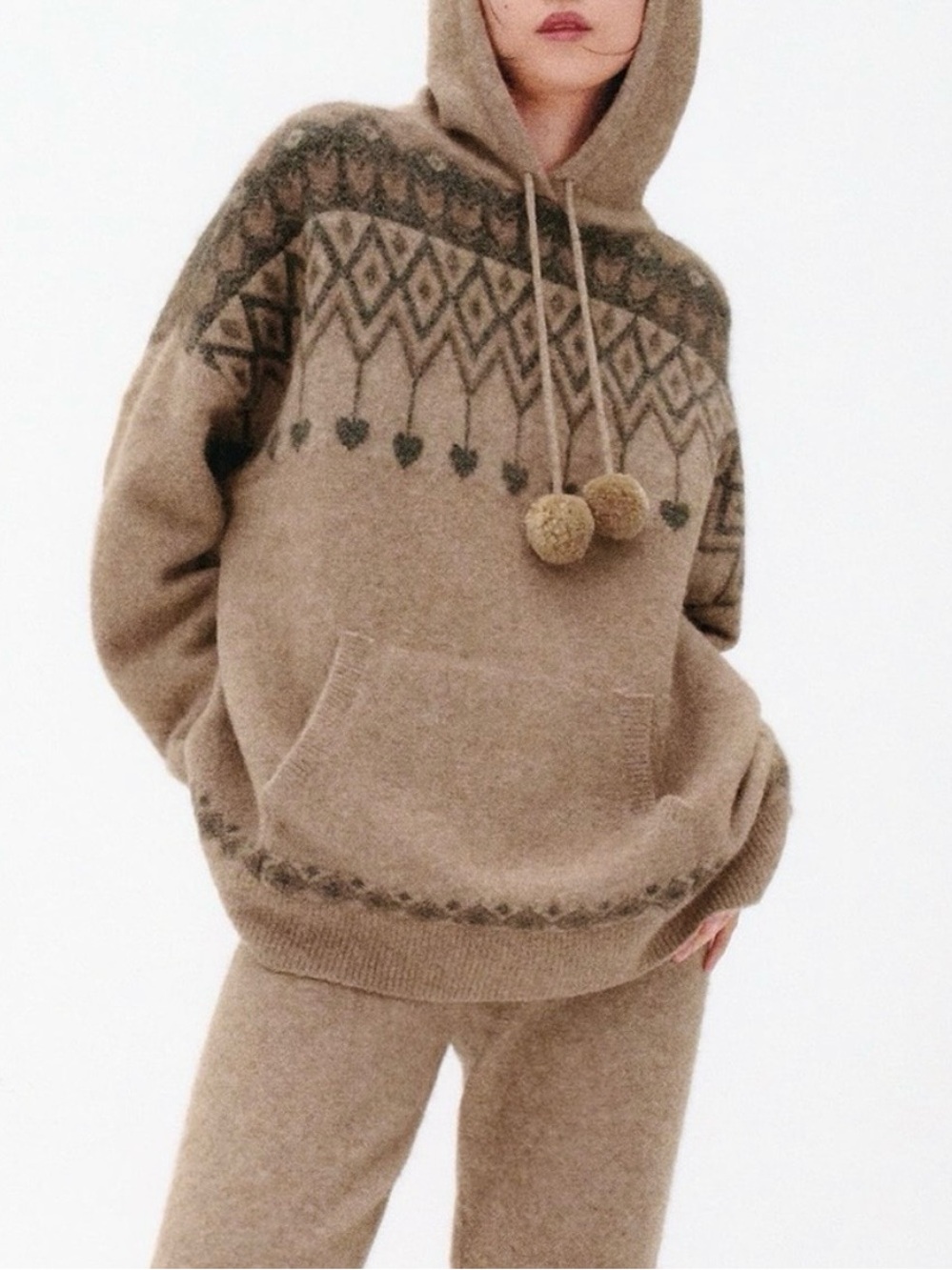 Zara Oversized Hooded Pullover Sweater size S-M